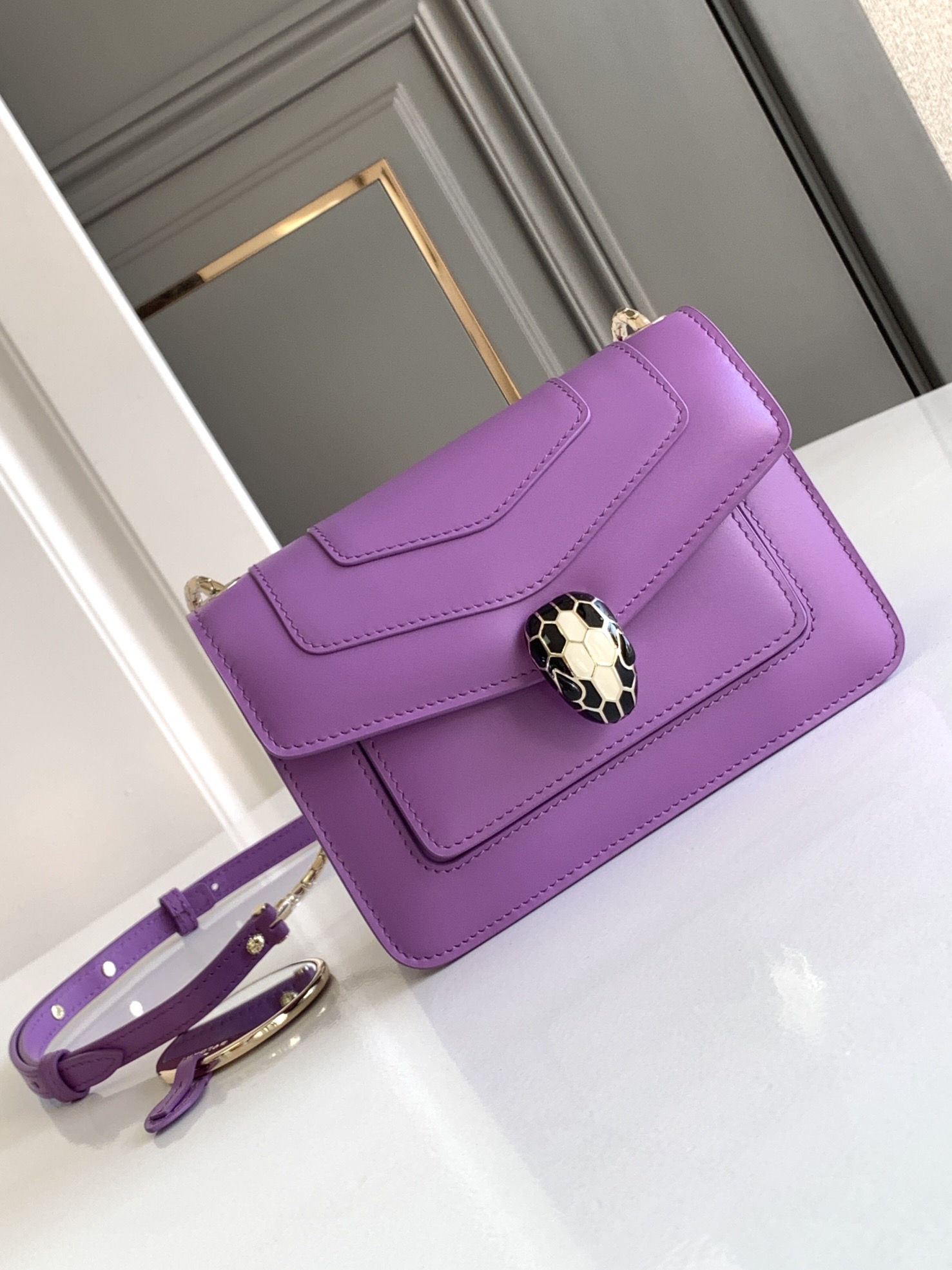 Bvlgari Serpenti Forever Crossbody Bag Purple